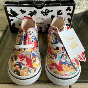 Authentic Disney Multi Princess Vans Shoes New With Box And Tag Toddler Girls